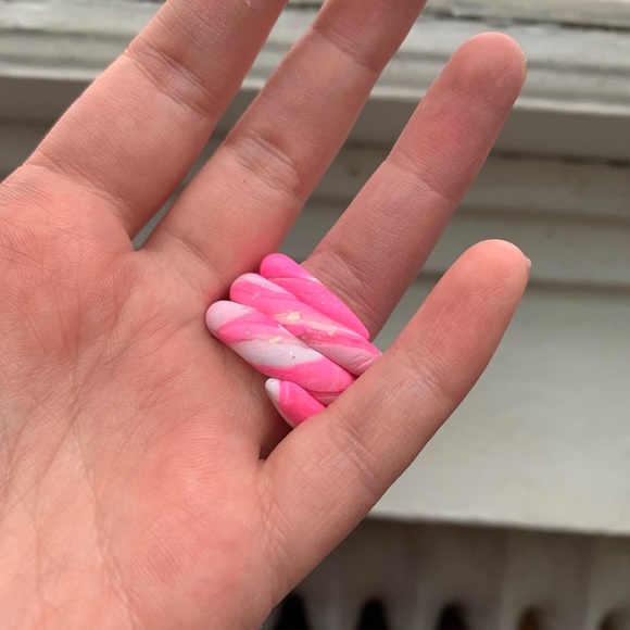 FREE ADD ON Handmade Pink Amethyst Clay Ring - Picture 4 of 5